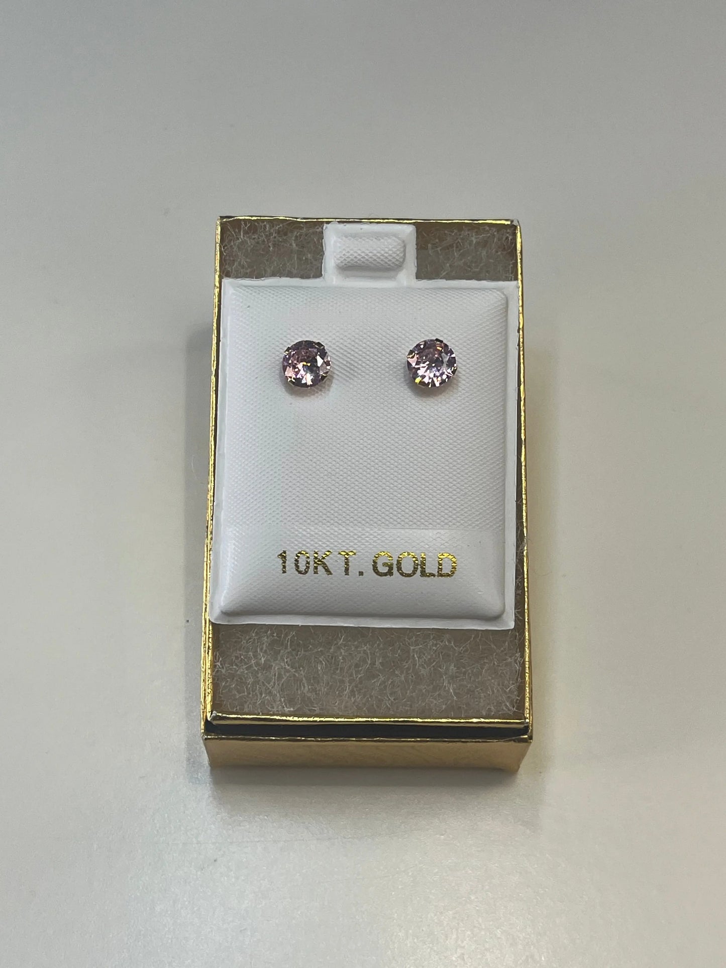 10k Yellow Gold 6mm Rose Gold Zirconia TrendyGold