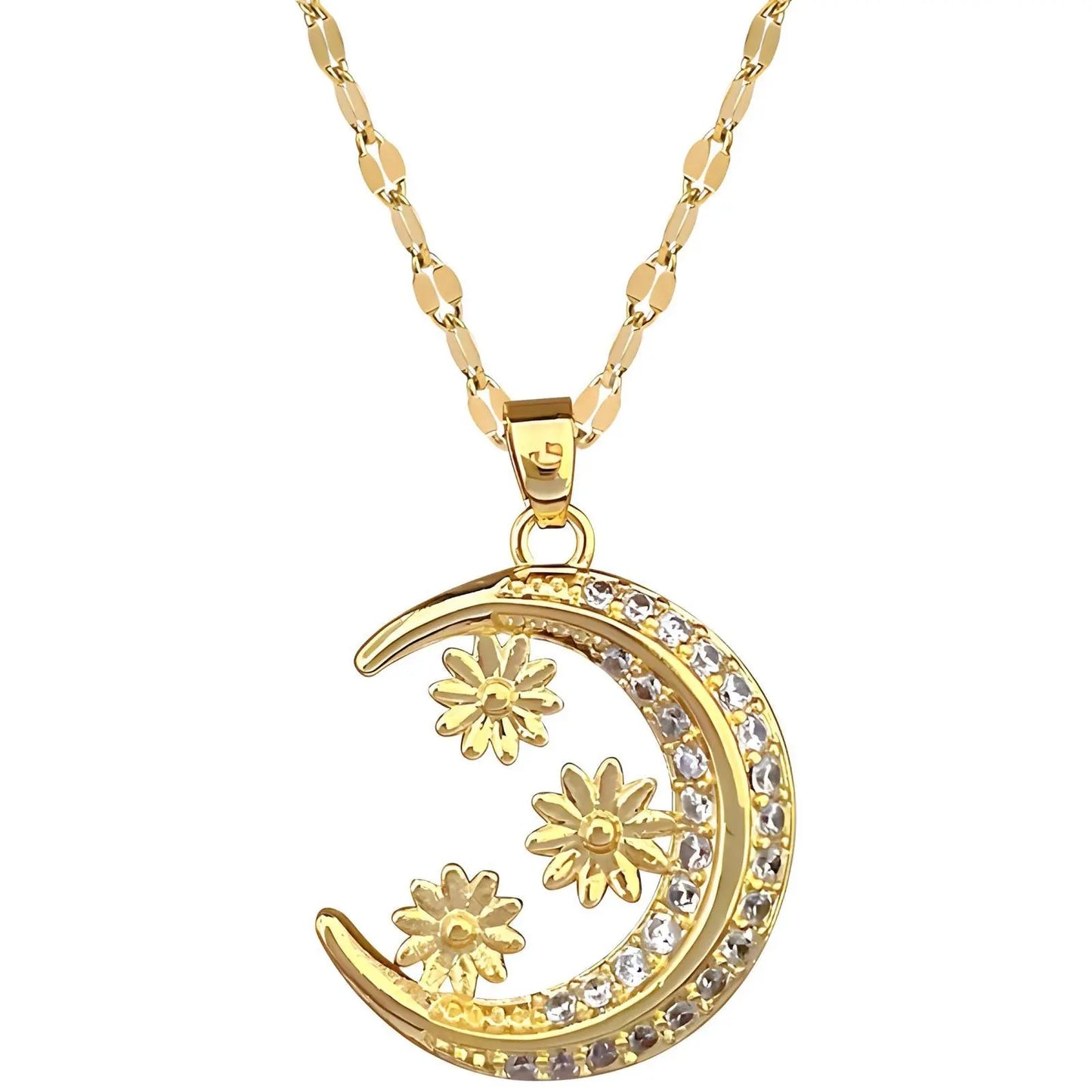 18K gold plated "Crescent" necklace TrendyGold