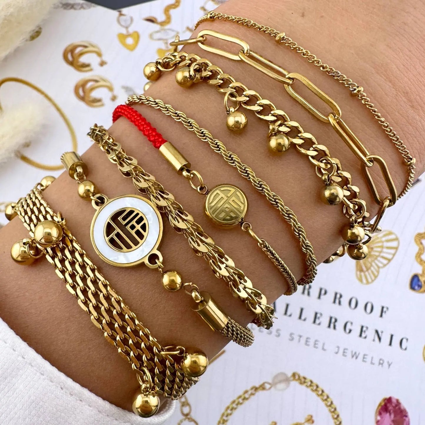 18K gold plated Stainless steel bracelet- rope style TrendyGold