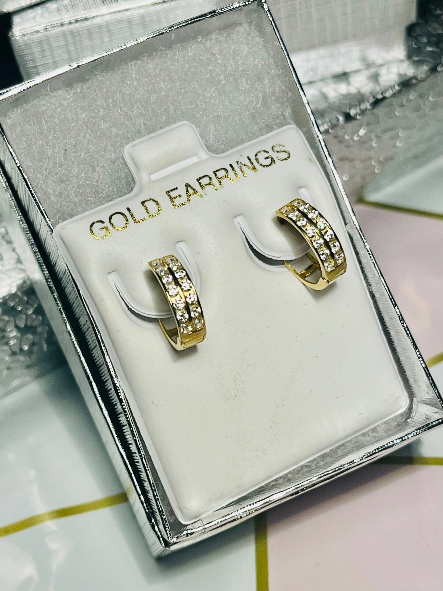 10k Gold small round Earrings TrendyGold