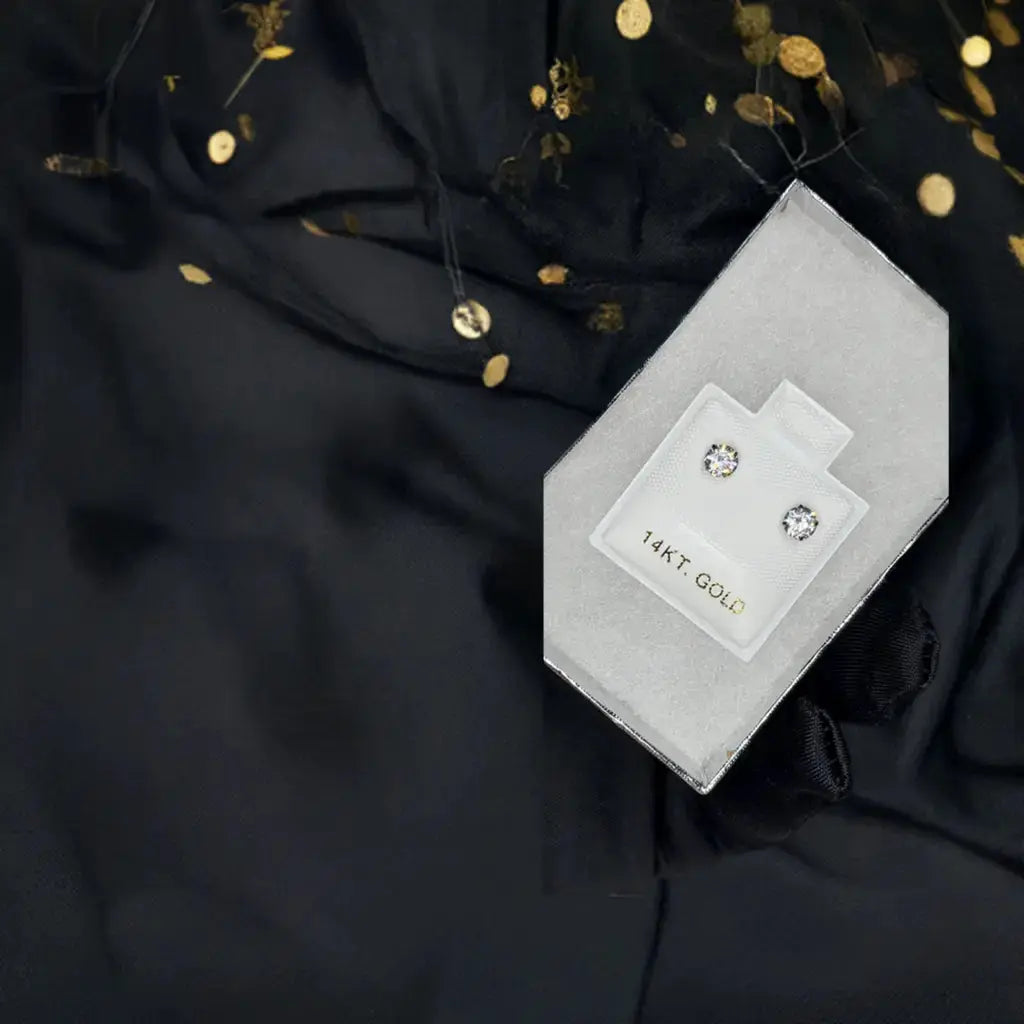 14KT Gold Square Earrings TrendyGold