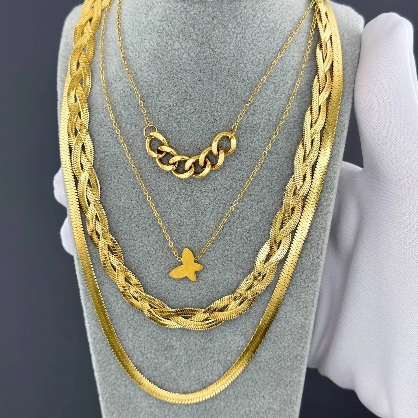 18K gold plated Stainless steel necklace TrendyGold