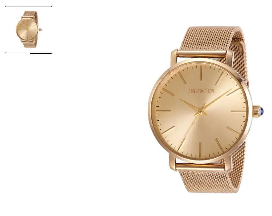Invicta Angel women's 38mm rose gold watch with stainless steel band, luxury high-end design, trendy, fashionable, best price with free shipping.